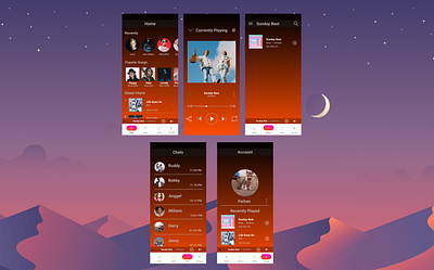Enjoy Music app classic cool design illustration music school simple student trend ui