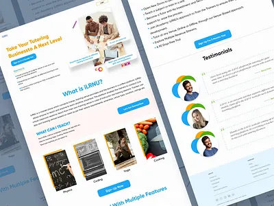 Online Learning Landing Page adobexd cleandesign gradient ui ui design uidesign uiux uiuxdesign websiteui webui whitespace