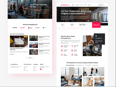 SantuySpace Co Landing Page UI/UX Design landing landing design landing page design landingpage prototype uiux uiuxdesign uiuxdesigner