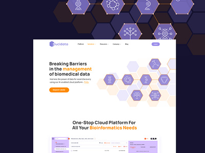Website Design for Elucidata ai ai website design homepage landing page ui ui design ui ux visual identity web layout webdesign website website design