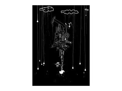 raindrops design illustration