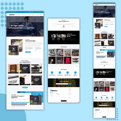 3D Sign Letters Landing Page UI/UX Design landing design landing page landing page design prototype uiux uiuxdesign uiuxdesigner