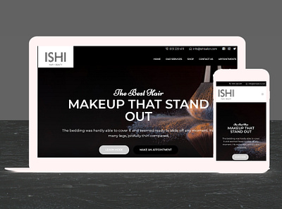 Ishi Landing Page UI/UX Design beauty beauty salon landing design landing page landing page design prototype uiux uiuxdesign uiuxdesigner