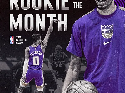 ROTM Graphic for Kings IG basketball kings nba purple rookie sick sportz editz