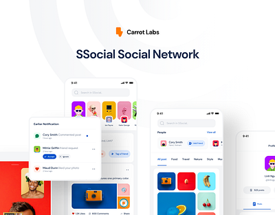 SSocial - App UI Kit app ui design app ui kit maydesign sketch social media design socialapp thietkecotam ui uikit uikits ux