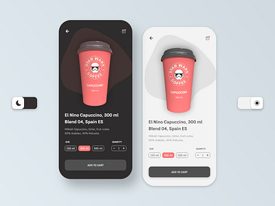 Coffee Screen app adobe app coffee design interface mobile app mobile ui starwars ui userinterface ux