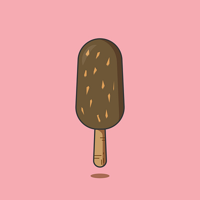 Chocolate Ice Cream design flat graphic design illustration illustrator logo minimal minimalist simple vector