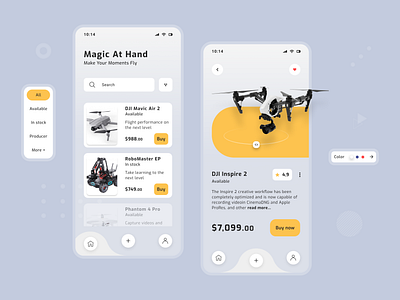 Drone Mobile App creative design drone drone app mobile app mobile design mobile ui ui ux