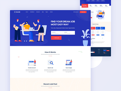 Job Board Template candidates career clean employment job board job directory job listing job portal job postings jobs modern recruiters recruiting