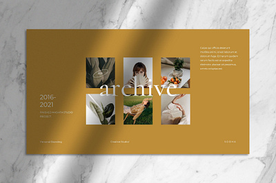 Archive Page beautiful branding brandingkit design googleslides keynote moodboard powerpoint presentation template trending typography welcomekit