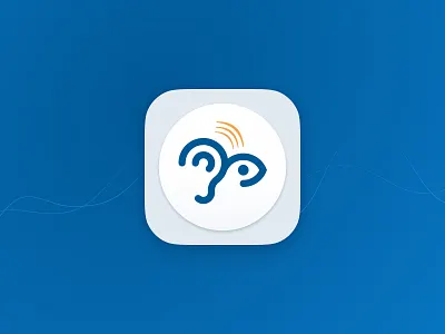 Natuurlijk Communiceren app - icon app app design app icon audio deaf ear ehealth eye health hear hearing icon impaired look medical app medical design medical logo mhealth signal sound