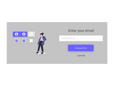 Day26 Subscribe design illustration typography ui