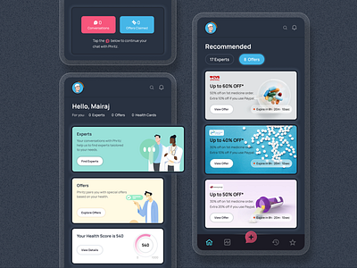 Phritz App creative mobile app design design glass effect glass effect app glass morphism glassmorphism health app health care app health mobile app illustration mobile app design neumorphism ui ui ui designer ux