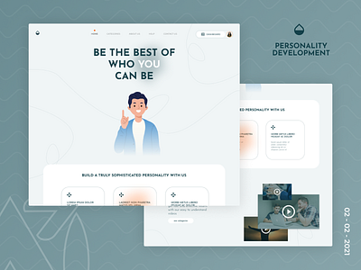 Personality Development Website design modren ui ux vector web website