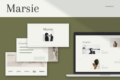 Marsie Presentation Template branding brandingkit design googleslides illustration keynote moodboard powerpoint presentation template trending typography welcomekit