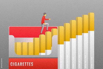 Increase Taxes on Cigarettes cigarettes illustration illustration art illustrations