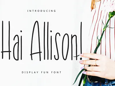 Hai Allison Fun Display Font branding classy condensed display handdrawn handlettering handwritten handwritting sans serif serif