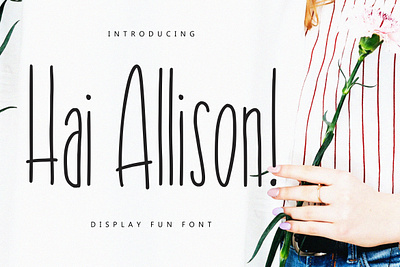 Hai Allison Fun Display Font branding classy condensed display handdrawn handlettering handwritten handwritting sans serif serif