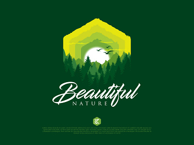 Beautiful nature illustration beautiful nature callygraphy clean colorful design dribbble illustration modern logo nature art nature illustration nature logo