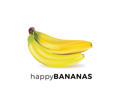 HappyBananas concept art design icon illustration mesh minimal typography vector vector illustration