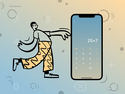Calculator Shot app calculator calculator app dailyui mobile simple ui ux uxui