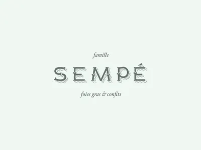 Sempé • foie gras & confits agriculture brand branding custom type foie gras food logo logotype producteur serif font type typography vintage