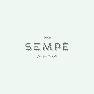 Sempé • foie gras & confits agriculture brand branding custom type foie gras food logo logotype producteur serif font type typography vintage