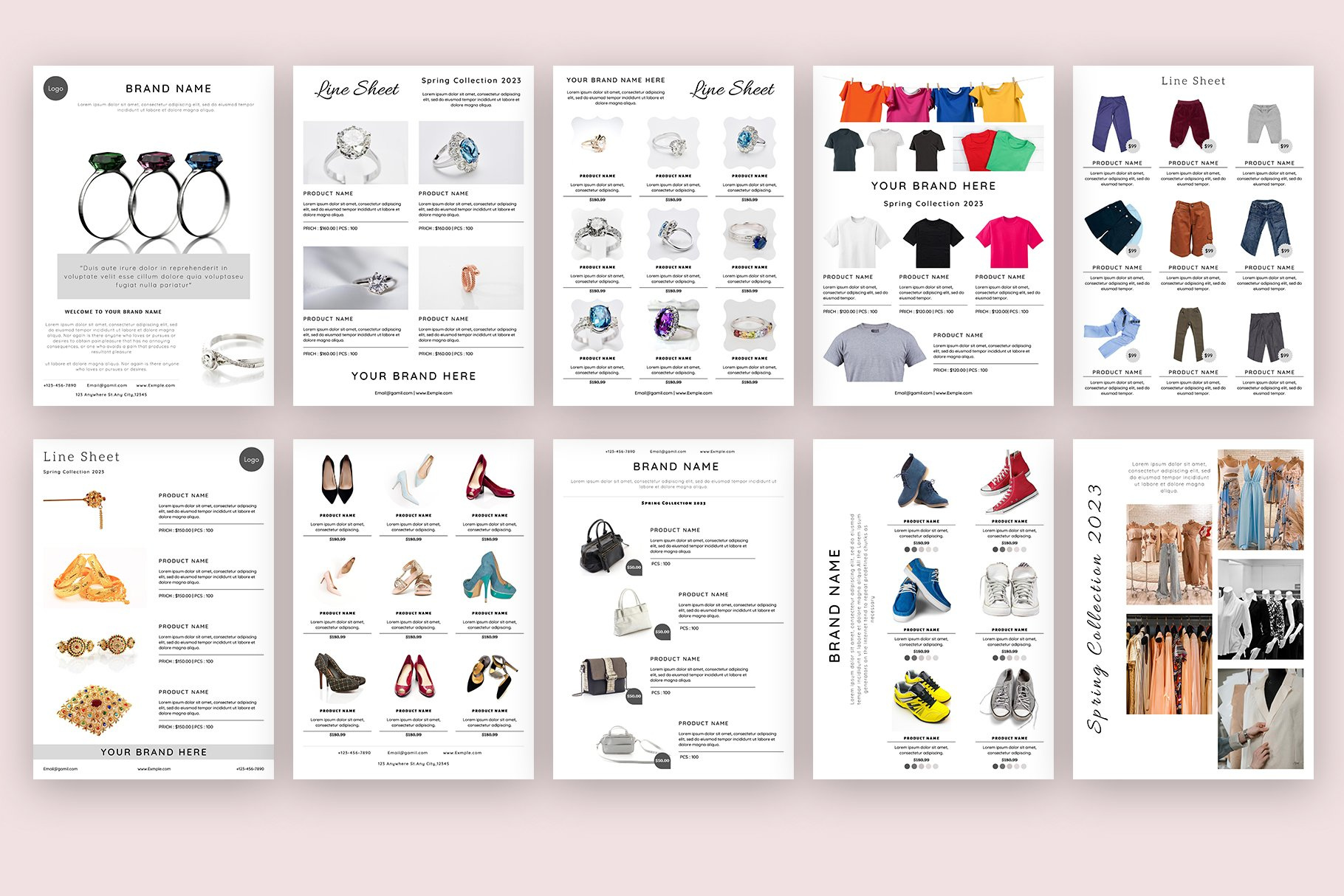 Line Sheet Template for Wholesale by Kiron Nondi on Dribbble