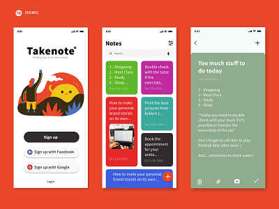 Takenote branding design dribble human illustration sketch sketch3 typography ui ux