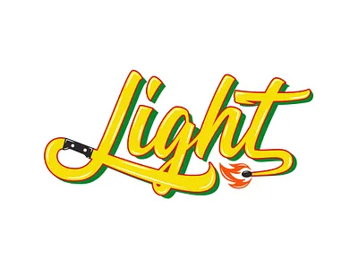 Light behance calligraphy clothing design creative custom lettering customtype freelance designer hand drawn handlettering illustration lettering letteringartist logo logotype modern logo music logo portfolio record label reggae typography