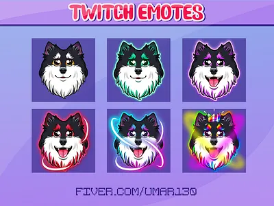 Dog twitch Sub badges badges cartoon emotes chibi twitch emotes design emotes kawaii twitch emotes streamer twitch emotes twitch sub badges twitchtv