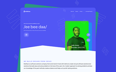 About Us page (ebidhaa sample 1) agency website landingpage uiux
