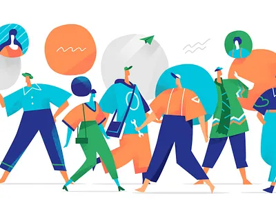 Urban Crowd character design characters community cool creative crowd design groucho illustration lifestyle look people relations social network society style