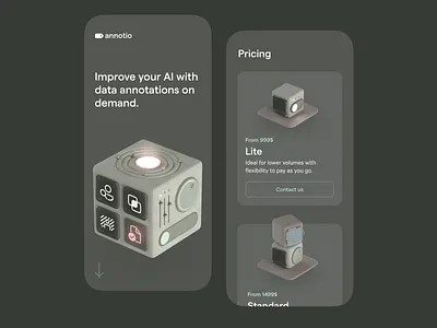 Mobile website 3d branding illustration typography ui web