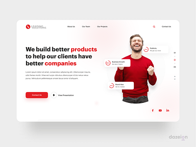 Brand Marketing Agency (Landing Page) - UI/UX Redesign brand branding dazeign inspiration logo product product design ui uiux website website concept