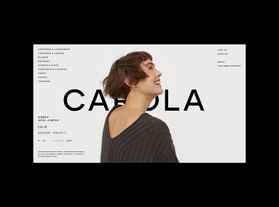 Carola e-commerce behance branding and identity ecommerce design eshop fashion landingpage uiux webdesign