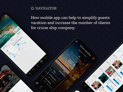 Navigator Mobile App adventure app booking cruise design homepage mobile app design navigation app navigator online ship ui ui ux ux weather