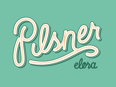 Pilsner Elora Handlettering beer blake stevenson brand elora font hand drawn hand letter hand lettered hand lettering handdrawn type illustration jetpacks and rollerskates logo package design pilsner script sign typogaphy typography art