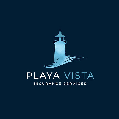 PVIS Playa Vista Insurance Services brand branding creative ecommerce fiverr fiverr.com fiverrgigs flat graphic design illustrator logo logo designer minimal minimalist modern typography