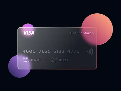 Glossy Credit Card 2d 3d banking branding card clean creative design figma flat freebie glass glassmorphism glossy glow gradient graphic design identity minimal