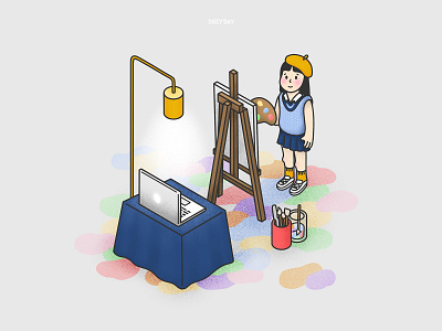 painting art artist digitalart graphic illustration illustrator isometric painting procreate