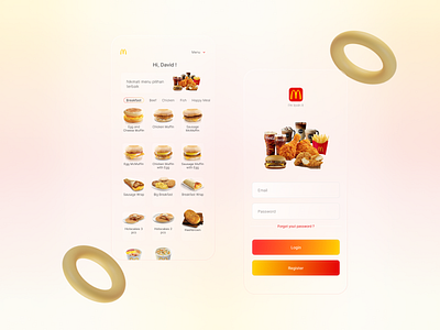 Glassmorphism Mcd App 2021 2021 design 2021 logo 2021 trend app branding design glassmorphism icon illustration logo mcd mcdonald mcdonalds minimal mobile ui ux vector web