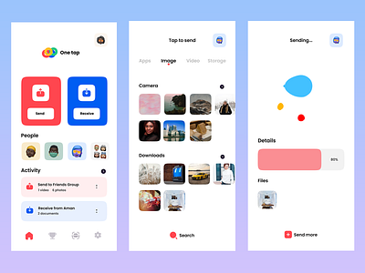 File Transfer App app app design apple branding clean concept design file explorer file manager file sharing file upload flat ios app design ui uidesign
