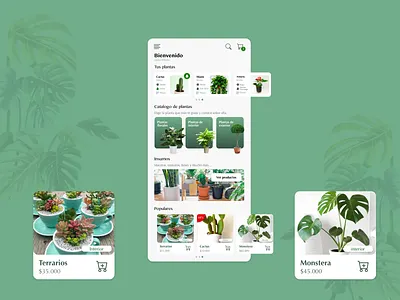Plants adobexd app app design application branding design mobile nature plants plants app practice product store store design ui ux vivarium