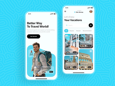 Travel App | Mobile App Concept🏔 adventure app design design inspiration mobile mobile app tour tourism tourism app travel travel agency travel app travel app design travel app ui traveling travelling ui ui design vacation world