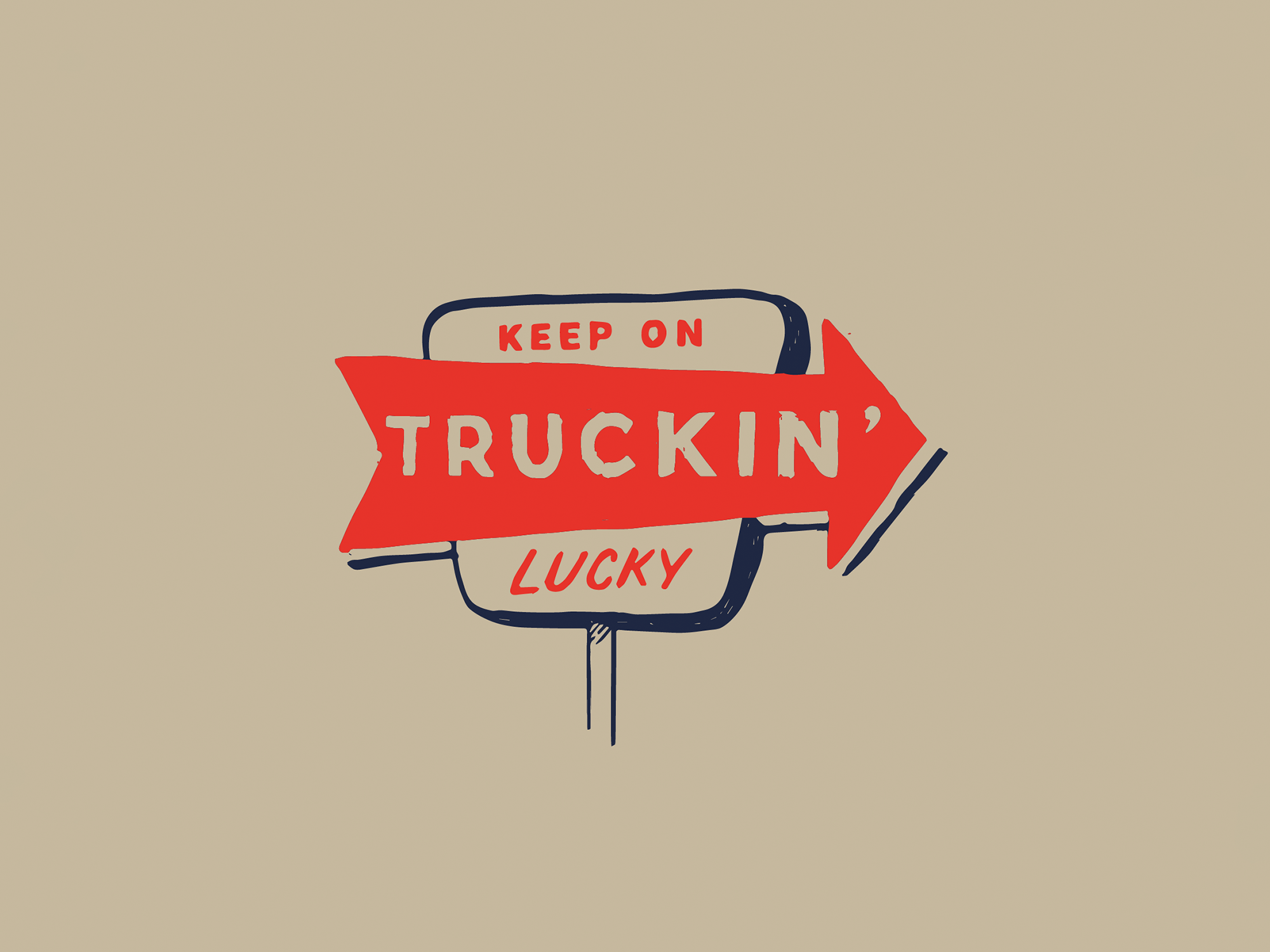 Example of Keep on Truckin' Lucky