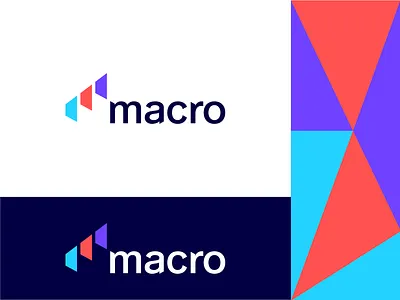 Macro abstract abstract design abstract logo branding creative doors icon identity letter mark m logo mark open perspective symbol