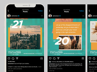 21 Day Challenge feed instagram lakewoodchurch layout mobile post