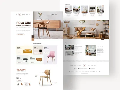 Decoration Web UI clean ui creative decoration ecommerce shop home page landing page light design obtic trend ui ux web web design webdesign