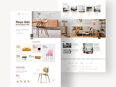 Decoration Web UI clean ui creative decoration ecommerce shop home page landing page light design obtic trend ui ux web web design webdesign